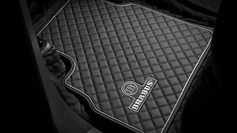 BRABUS Leather Floor Mats Black-Grey quilted for MY25-on G550/G63 AMG W465