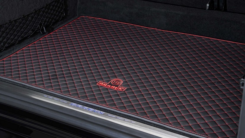 BRABUS Leather Trunk Mat Black-Red Quilted for MY25-on G550/G63 AMG W465