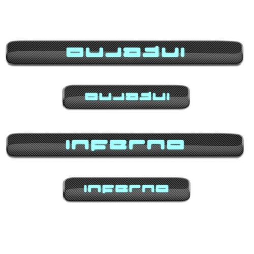 TopCar Carbon Door sills with backlight, 4 pcs (Twill 2×2 / 4×4) for Gwagen W465 – Inferno Lights Edition