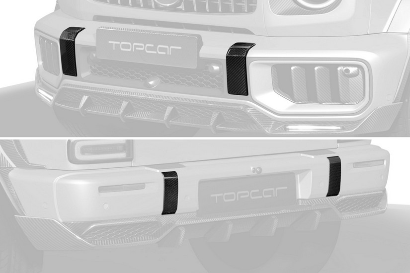 TopCar Carbon Front & Rear Bumper Moldings, 4 pcs., for Gwagen W465 – Inferno Lights Edition - Image 4