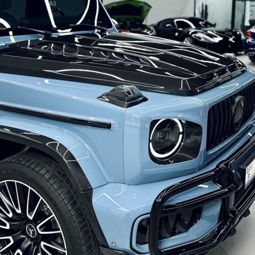 TopCar Carbon Fender extensions Light style, 8 pcs for Gwagen W465 – Inferno Lights Edition
