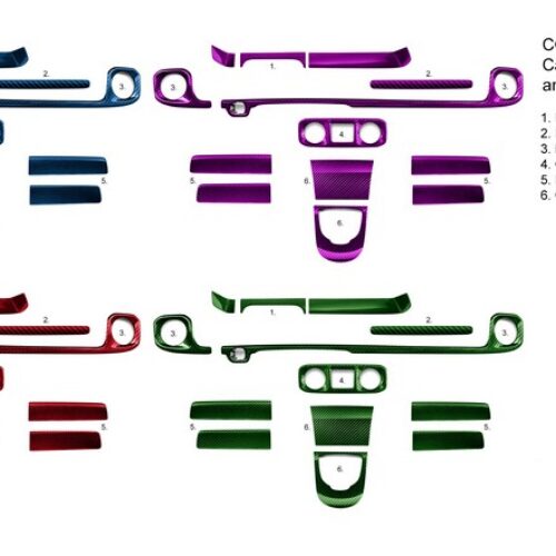 TopCar Interior Parts (1–6) Colored Carbon Twill 4×4, any color for G-wagen W465 – Inferno Lights Edition