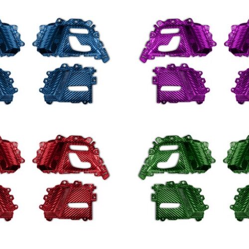 TopCar Seat Control Panels, 4 pcs, Colored Carbon Twill 4×4 for G-wagen W465 – Inferno Lights Edition