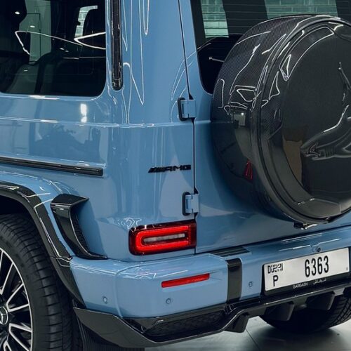 TopCar Spare Wheel Cover Shark Style for Gwagen W465 – Inferno Lights Edition