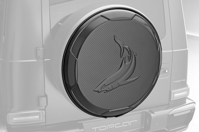 TopCar Spare Wheel Cover Shark Style for Gwagen W465 – Inferno Lights Edition - Image 4