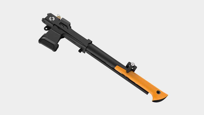 LETECH QuickMount Axe Holder – Lockable Roof Rack Mount for Secure Tool Transport