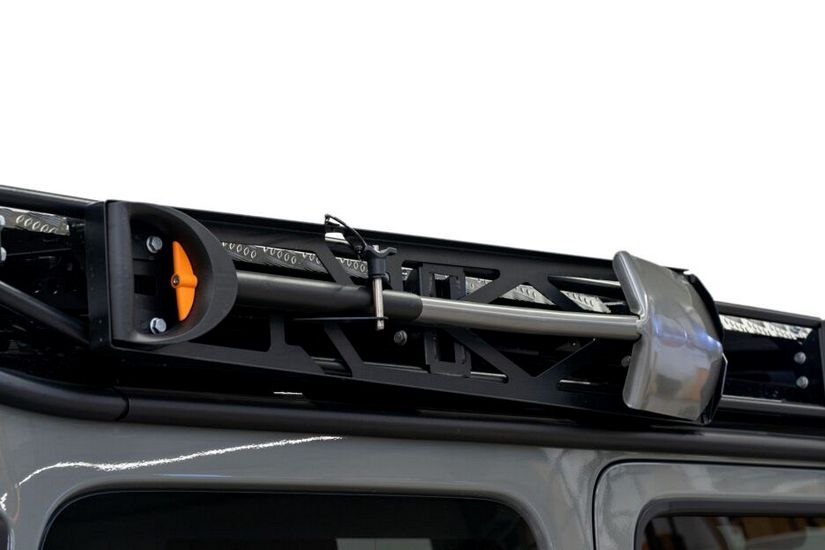 LeTech Shovel Holder for Roof Rack – Powder-Coated Black