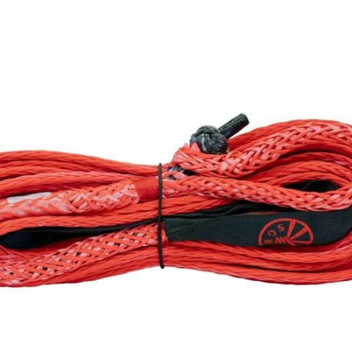 LETECH Synthetic Winch Rope with Soft Shackle – 20m / 9.4mm – Red
