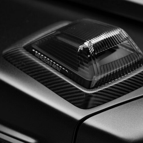 Urban Carbon Fiber Indicator Light Surrounds (2×2 or 4×4 Twill) – For G-Wagon W465 (2024+)