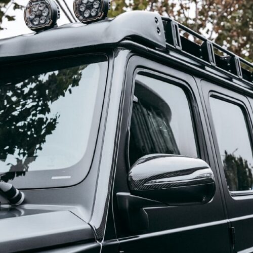 Dry Carbon A-Pillar Covers (2025+) – G-Wagon Exterior Trim Upgrade