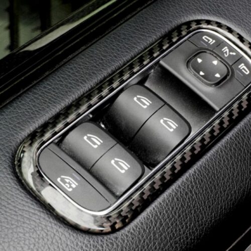 Glass Lift Switch Frame Set – Dry Carbon Fiber (2025+) – G-Wagon Power Window Accent Trim