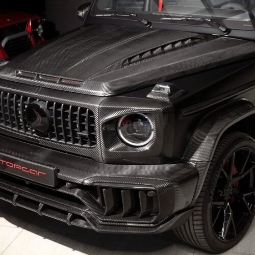 TopCar Design Front Lip in Visible Carbon for Mercedes-AMG G63 2025 INFERNO