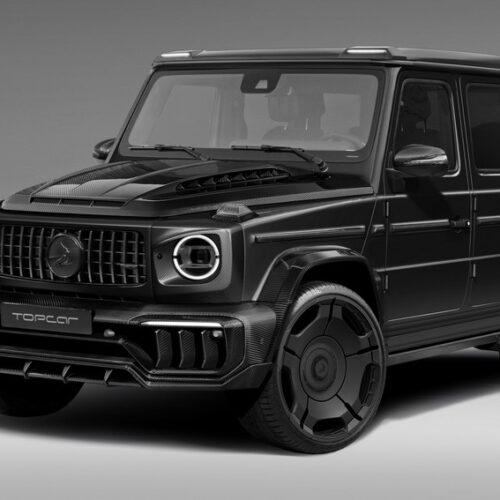 TopCar Front Bumper Grilles (6-Piece Set) – Visible Carbon Fiber for Mercedes-AMG G63 2025 INFERNO