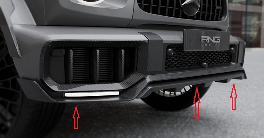 Renegade Design Carbon Front Splitter for 2025+ Mercedes-AMG G63 G-Wagen W465